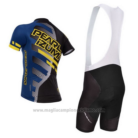 2014 Abbigliamento Ciclismo Pearl Izumi Nero e Giallo Manica Corta e Salopette